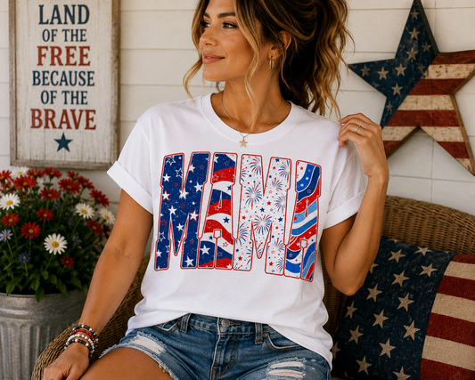 Mama USA Patterns Graphic Tee
