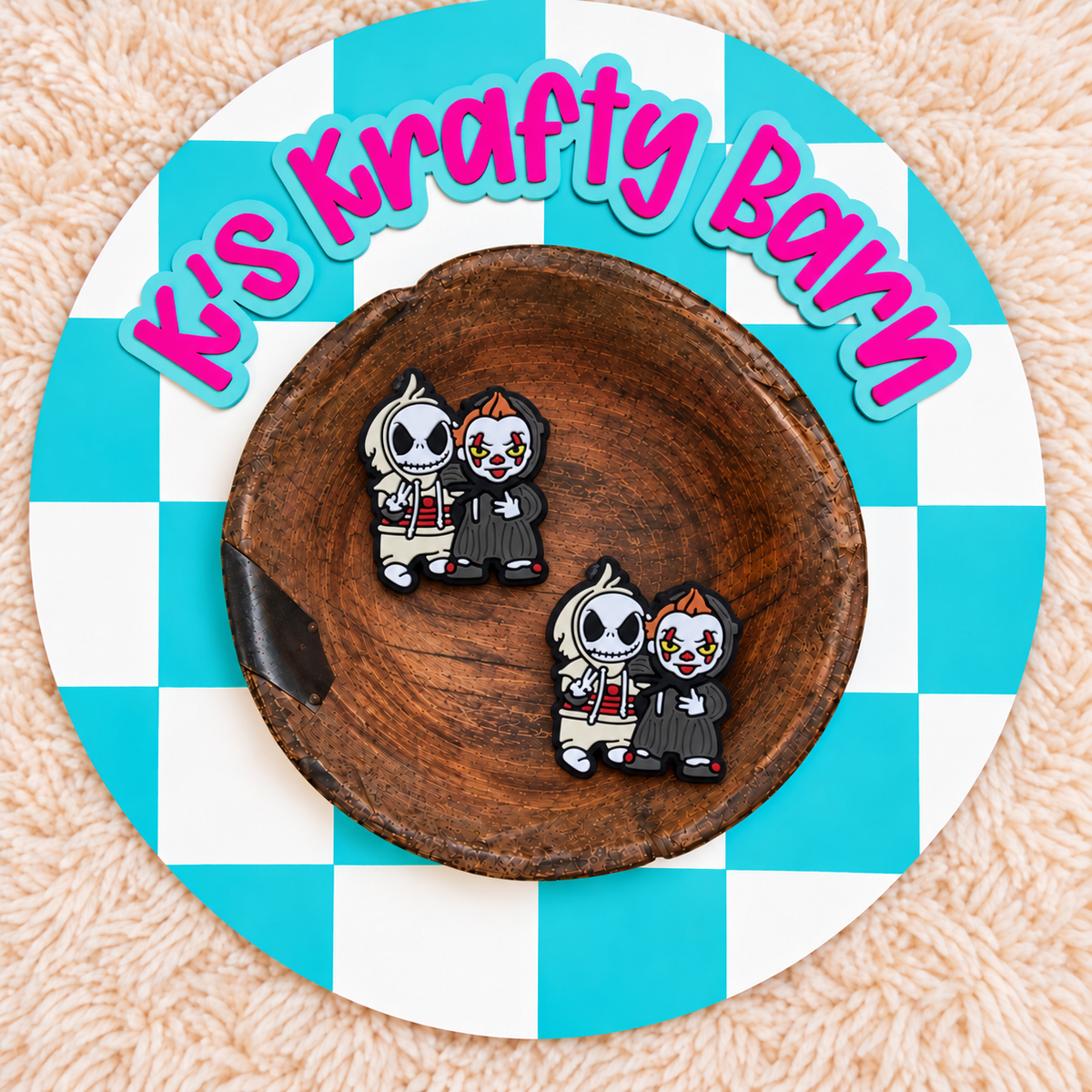 Nightmare Meets Penny Silicone Focal Bead | Halloween
