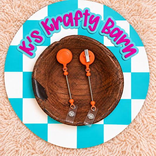 Beadable Bar Badge Reels with Lobster Clip