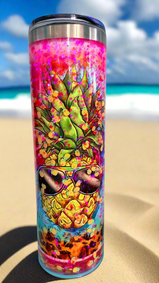 Pineapple Party 20oz Sublimated Snowglobe Tumbler