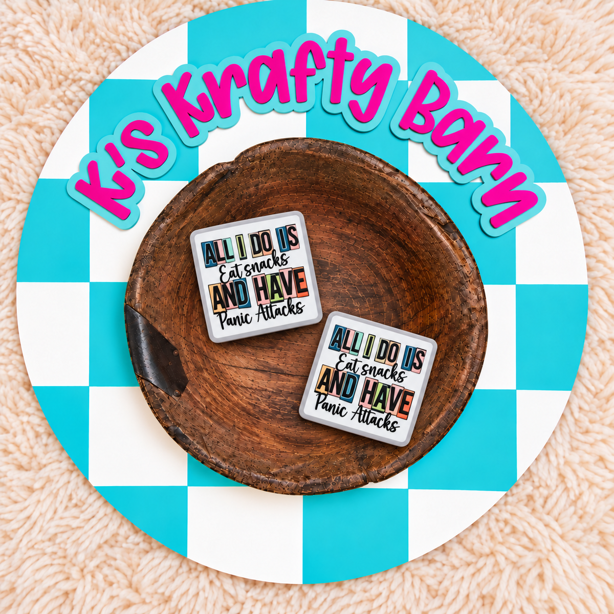 Snacks & Panic Attacks Silicone Focal Bead