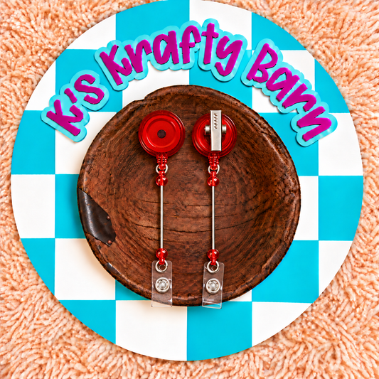 Beadable Bar Badge Reels with Lobster Clip