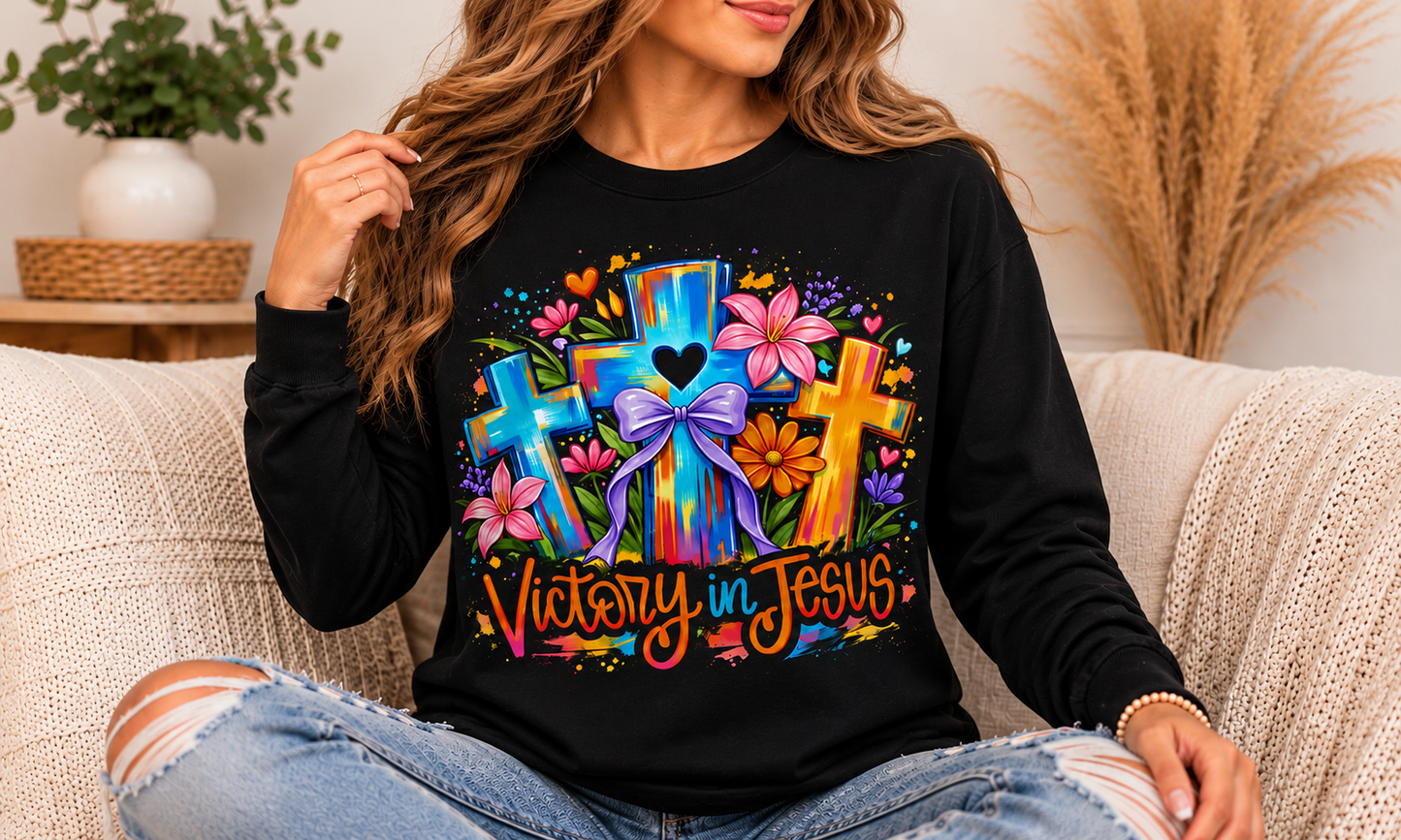 Victory In Jesus Long Sleeve K's Krafty Barn