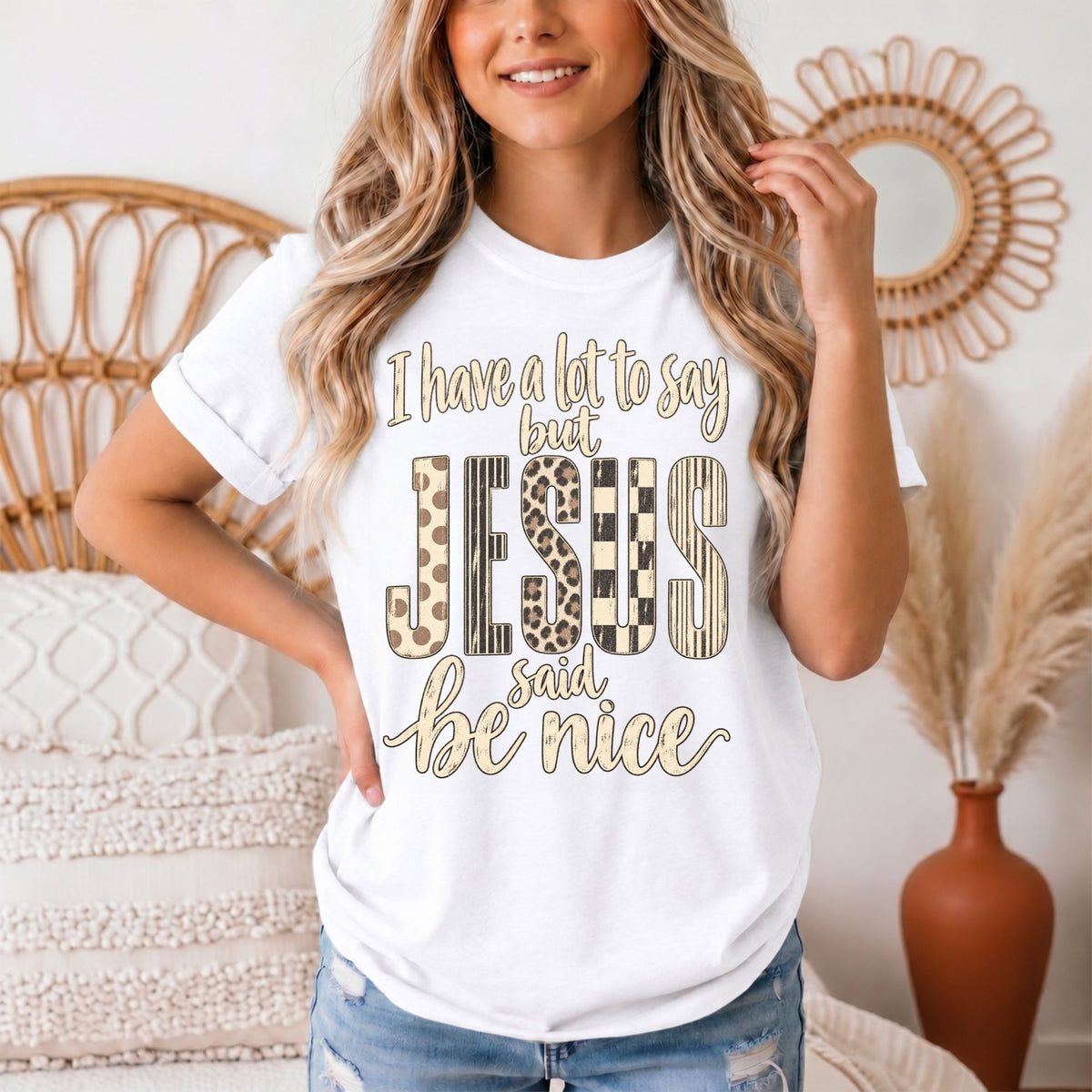 I Have a Lot to Say, but Jesus Says No Christian Graphic Tee
