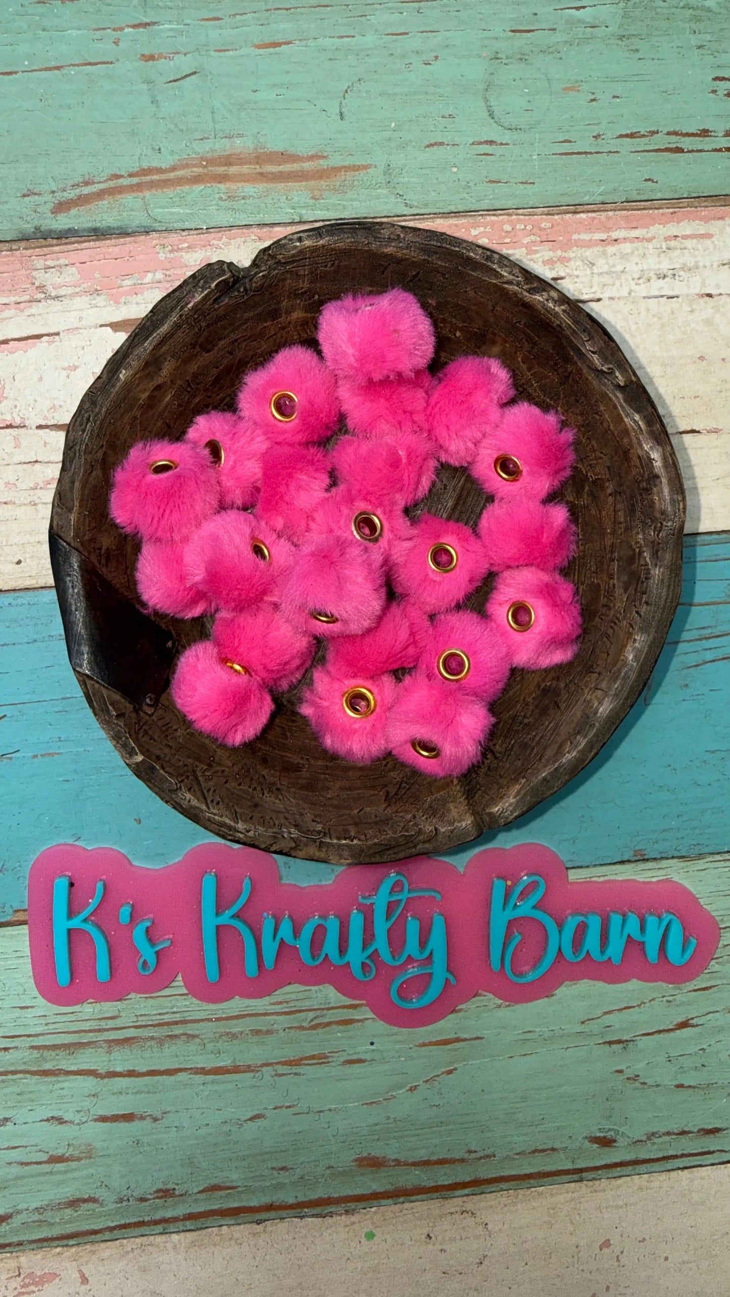 20mm Fluffy Spacers for beadable items-10 pack K's Krafty Barn