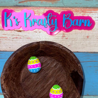 Silicone Focal Bead-3D Spring confetti Easter Egg K's Krafty Barn