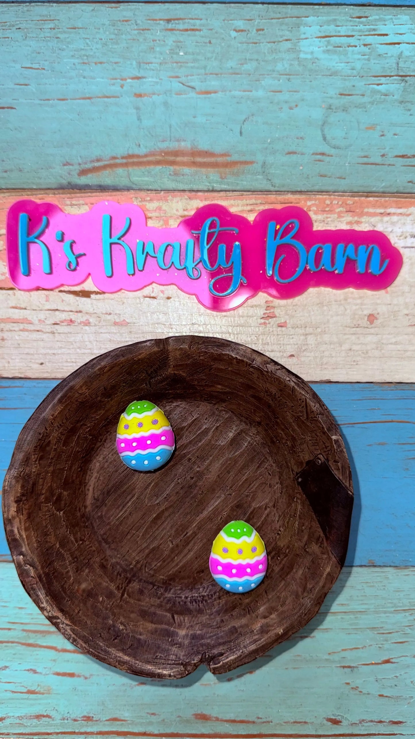 Silicone Focal Bead-3D Spring confetti Easter Egg K's Krafty Barn