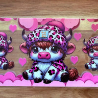 #42 Pink Cow with cowhartt hat K's Krafty Barn