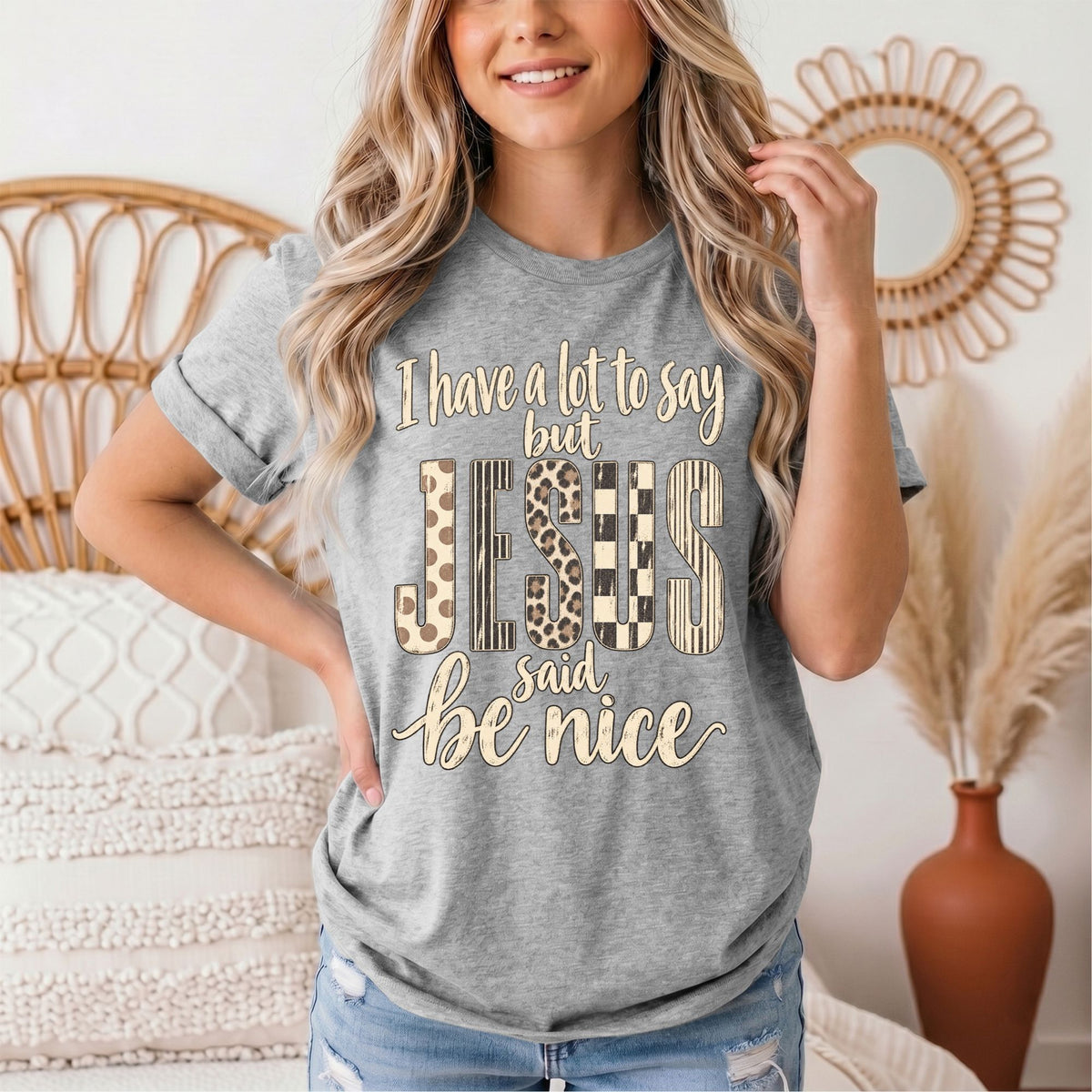 I Have a Lot to Say, but Jesus Says No Christian Graphic Tee
