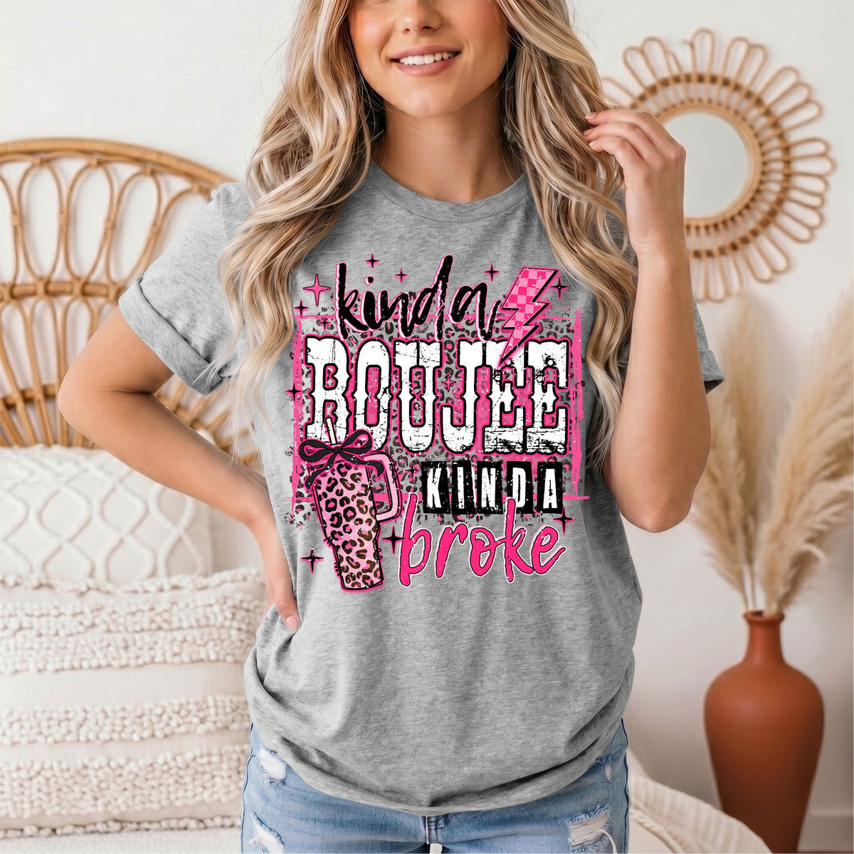 Kinda Boujee Kinda Broke Graphic Tee
