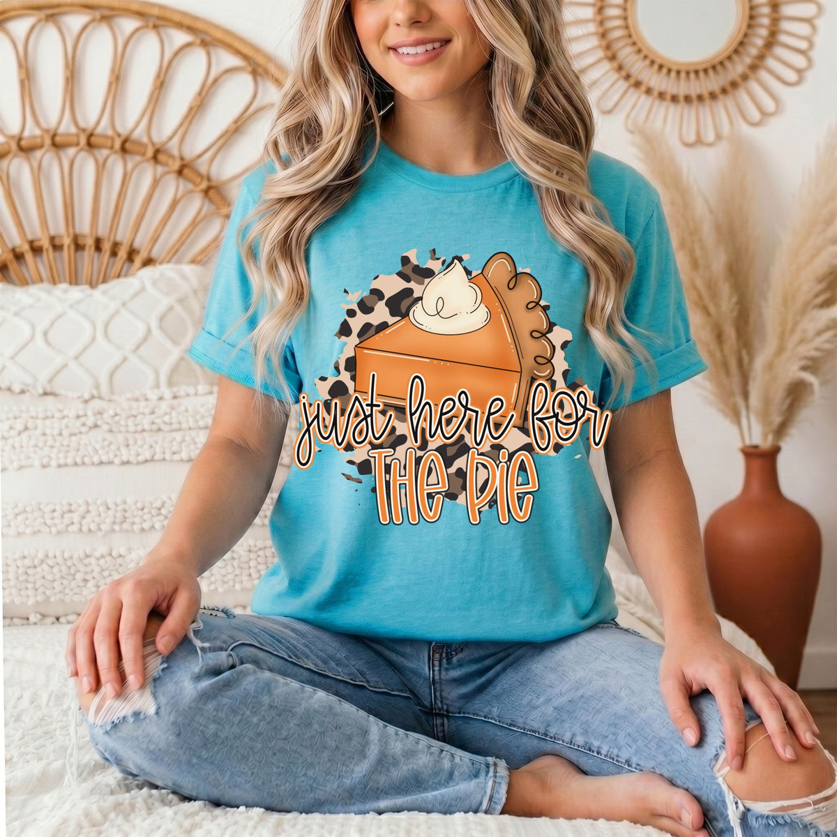 Just Here for the Pie Thanksgiving Graphic Tee