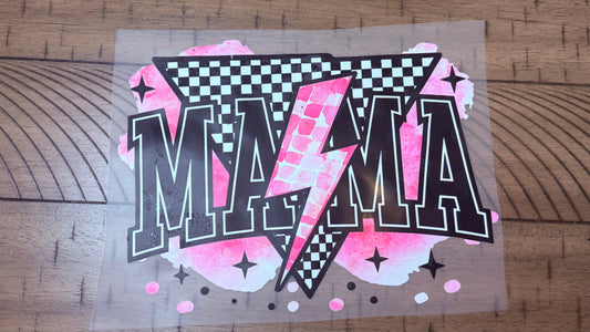 Mama pink lightning bolt