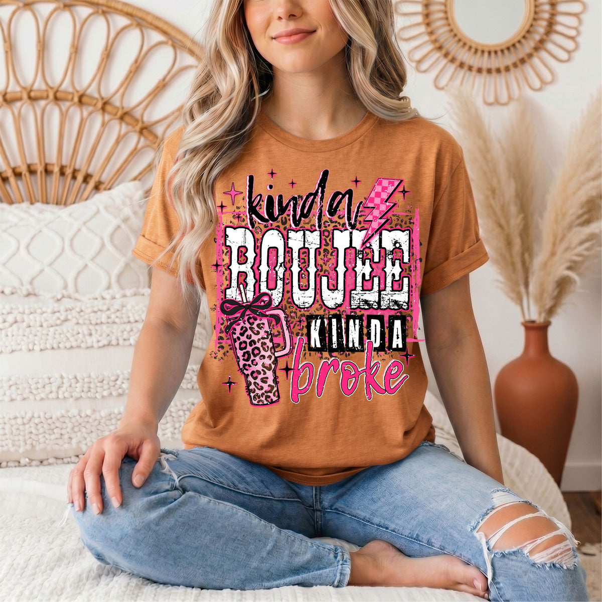 Kinda Boujee Kinda Broke Graphic Tee