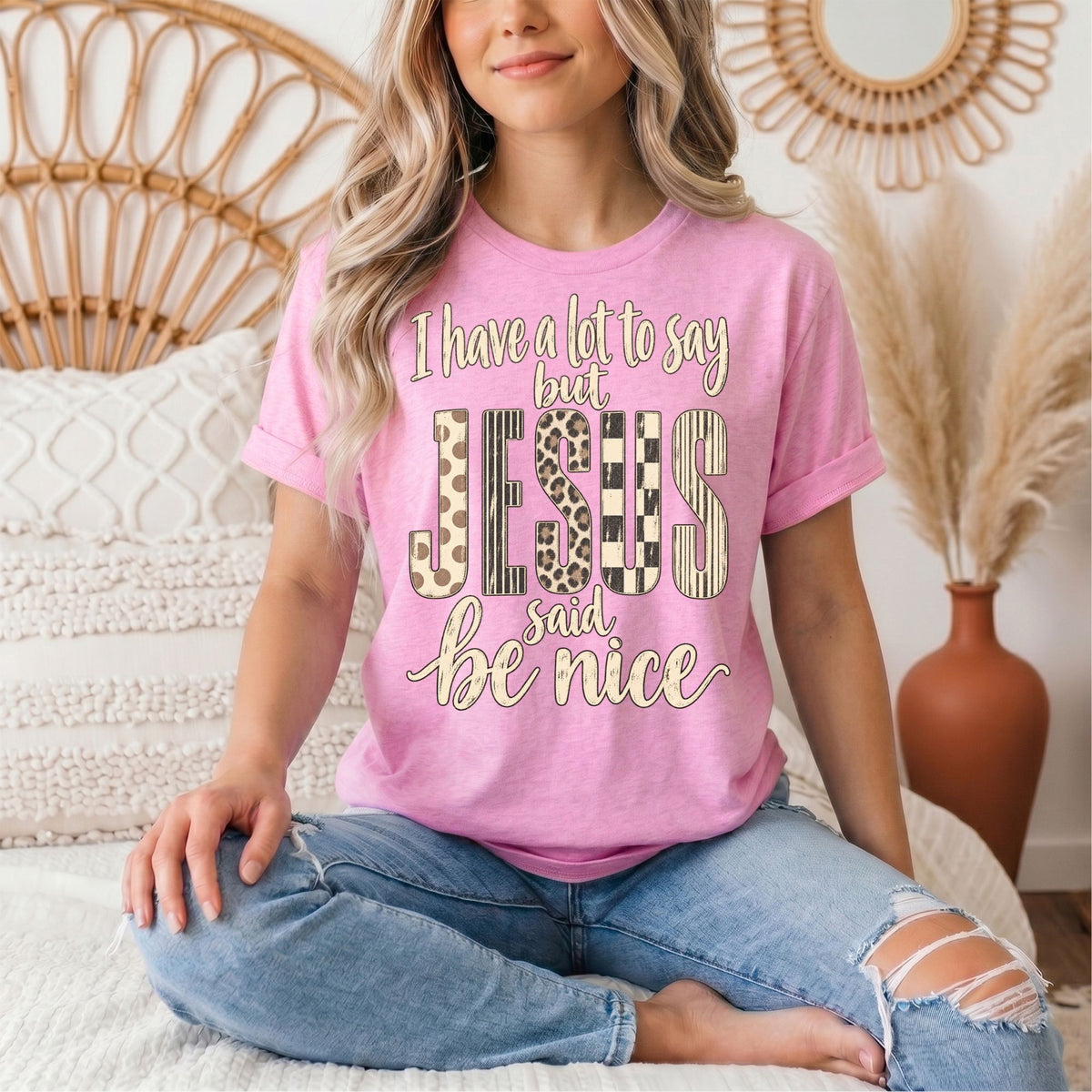 I Have a Lot to Say, but Jesus Says No Christian Graphic Tee