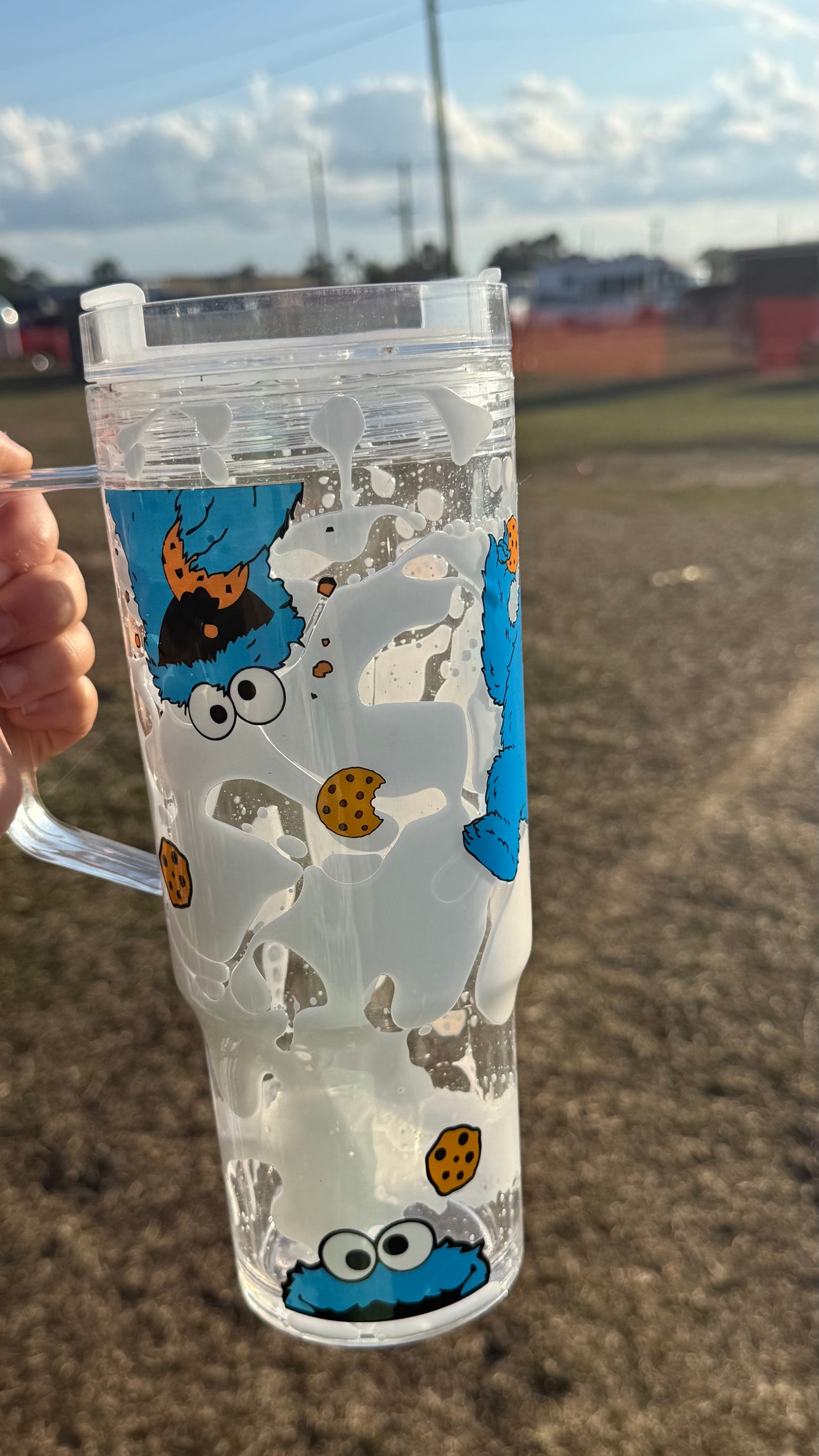 40 oz  Lava drip-Cookie Monster