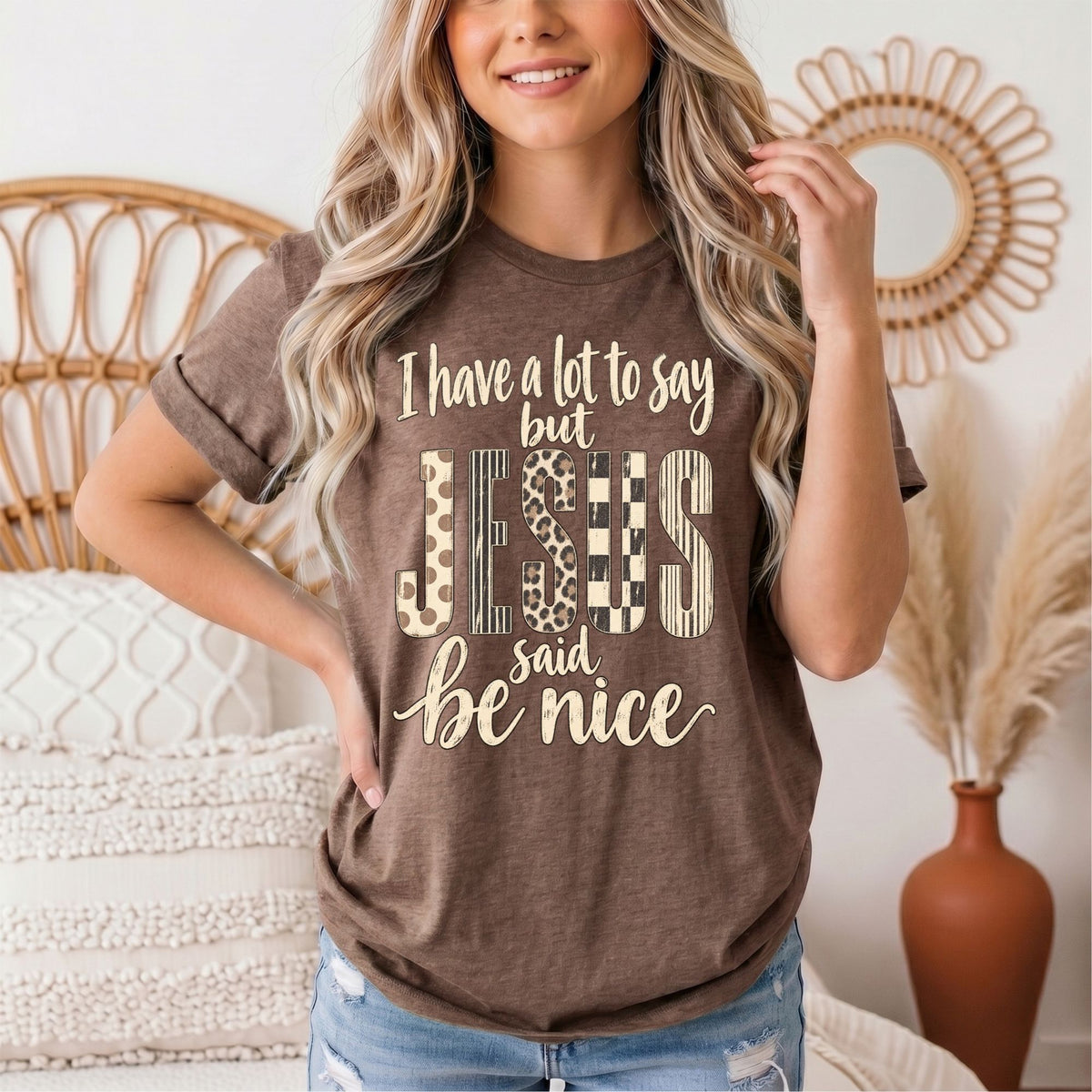I Have a Lot to Say, but Jesus Says No Christian Graphic Tee