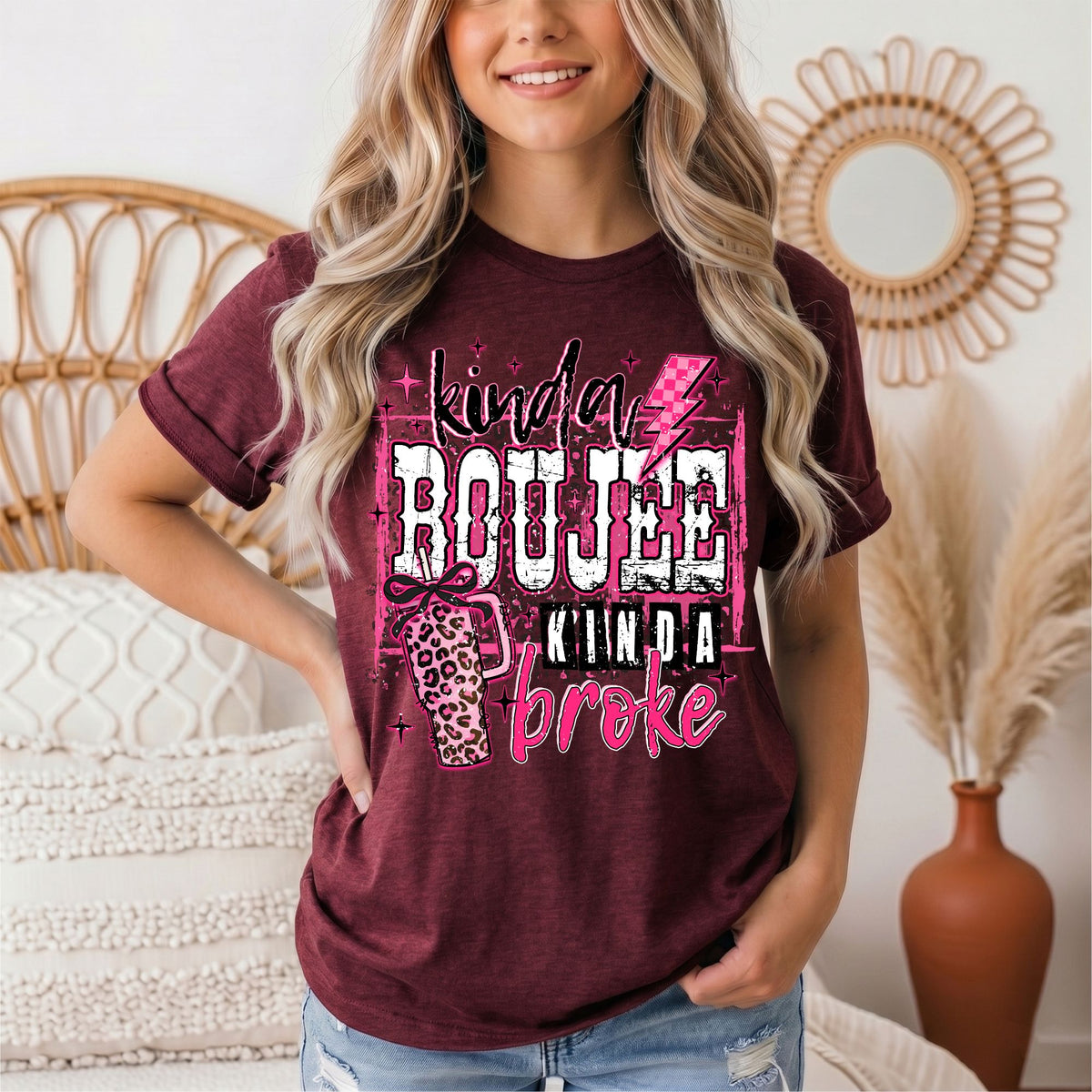 Kinda Boujee Kinda Broke Graphic Tee