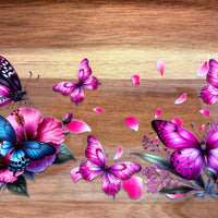#381 Pink and Teal Butterfly K's Krafty Barn