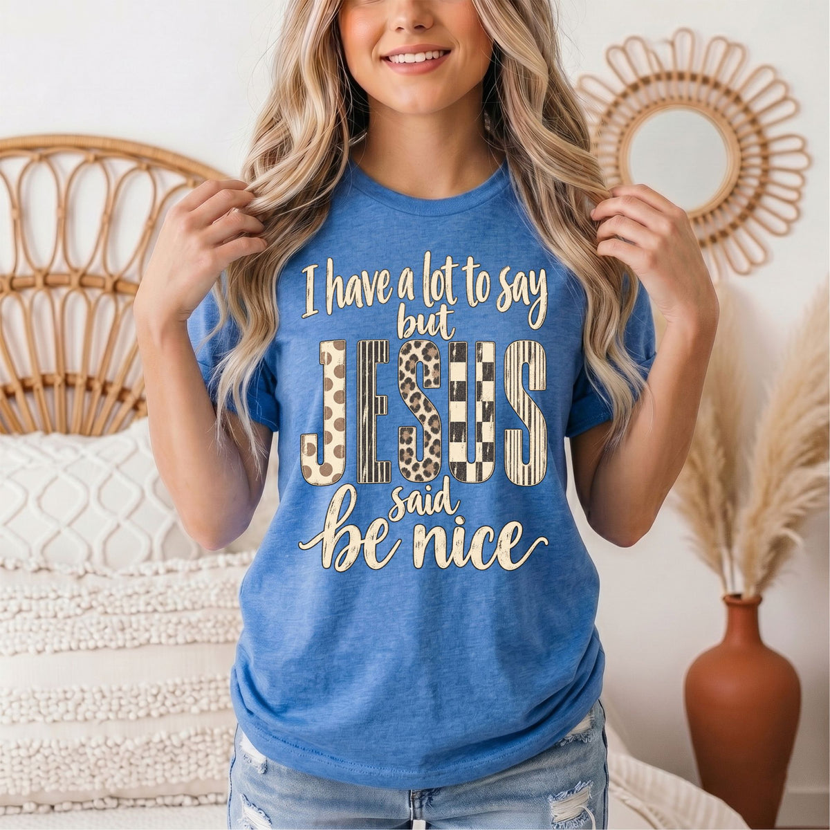 I Have a Lot to Say, but Jesus Says No Christian Graphic Tee