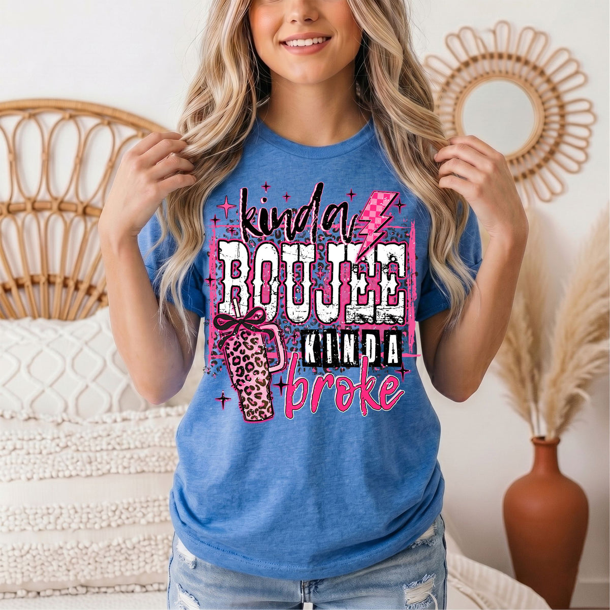 Kinda Boujee Kinda Broke Graphic Tee