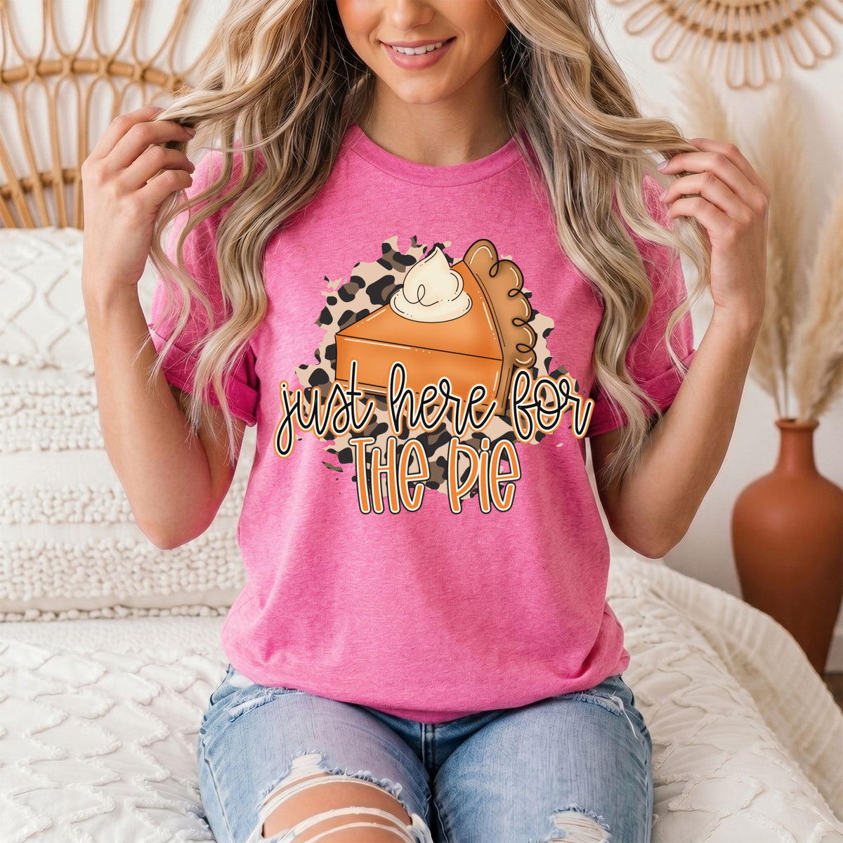 Just Here for the Pie Thanksgiving Graphic Tee