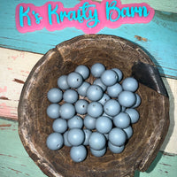 15mm Solid Silicone Beads- Storm Cloud