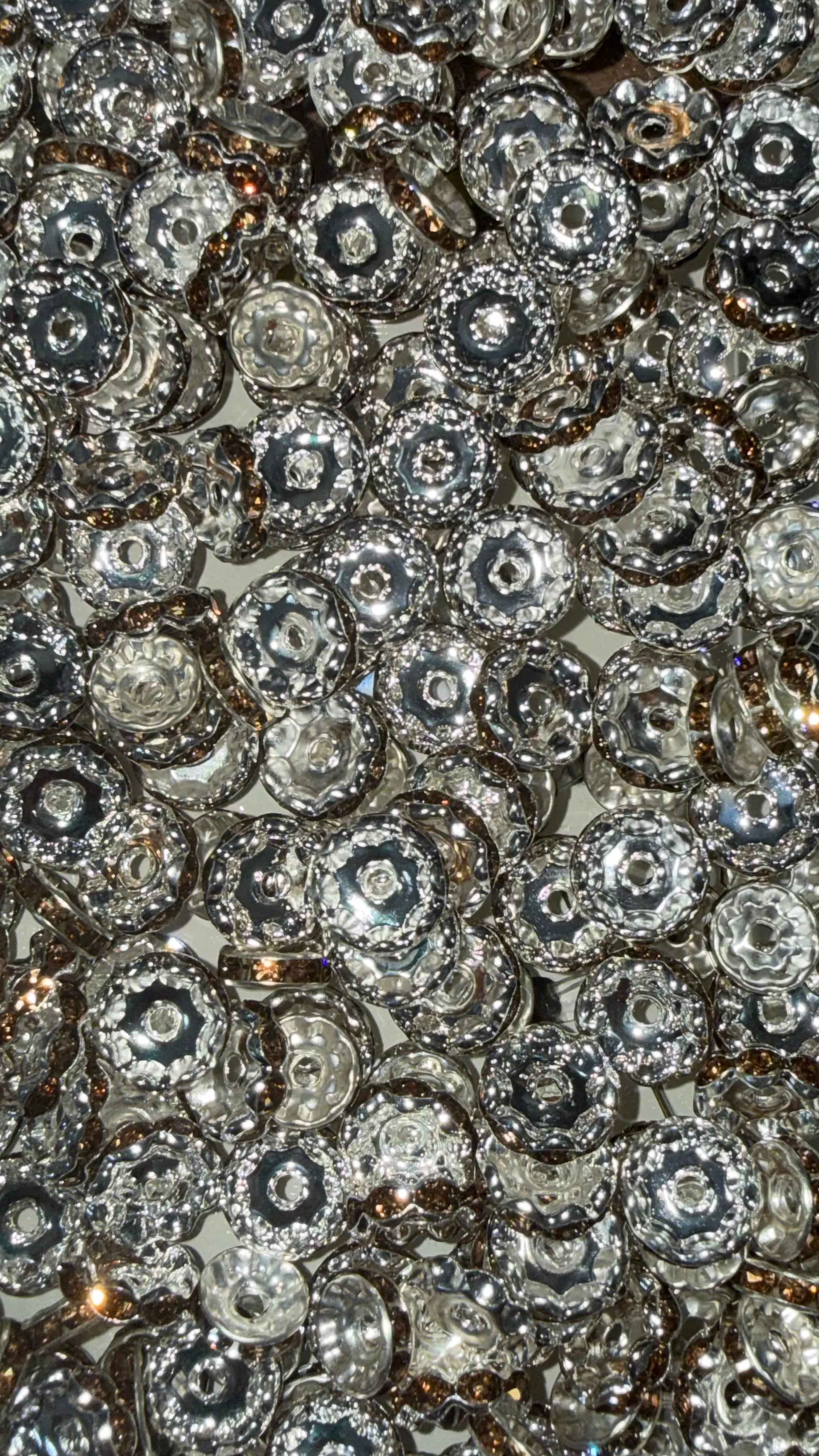 Topaz Rhinestone Spacer Bead Mix for Pens – Assorted Styles | Small Hole K's Krafty Barn