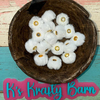 20mm Fluffy Spacers for beadable items-10 pack K's Krafty Barn