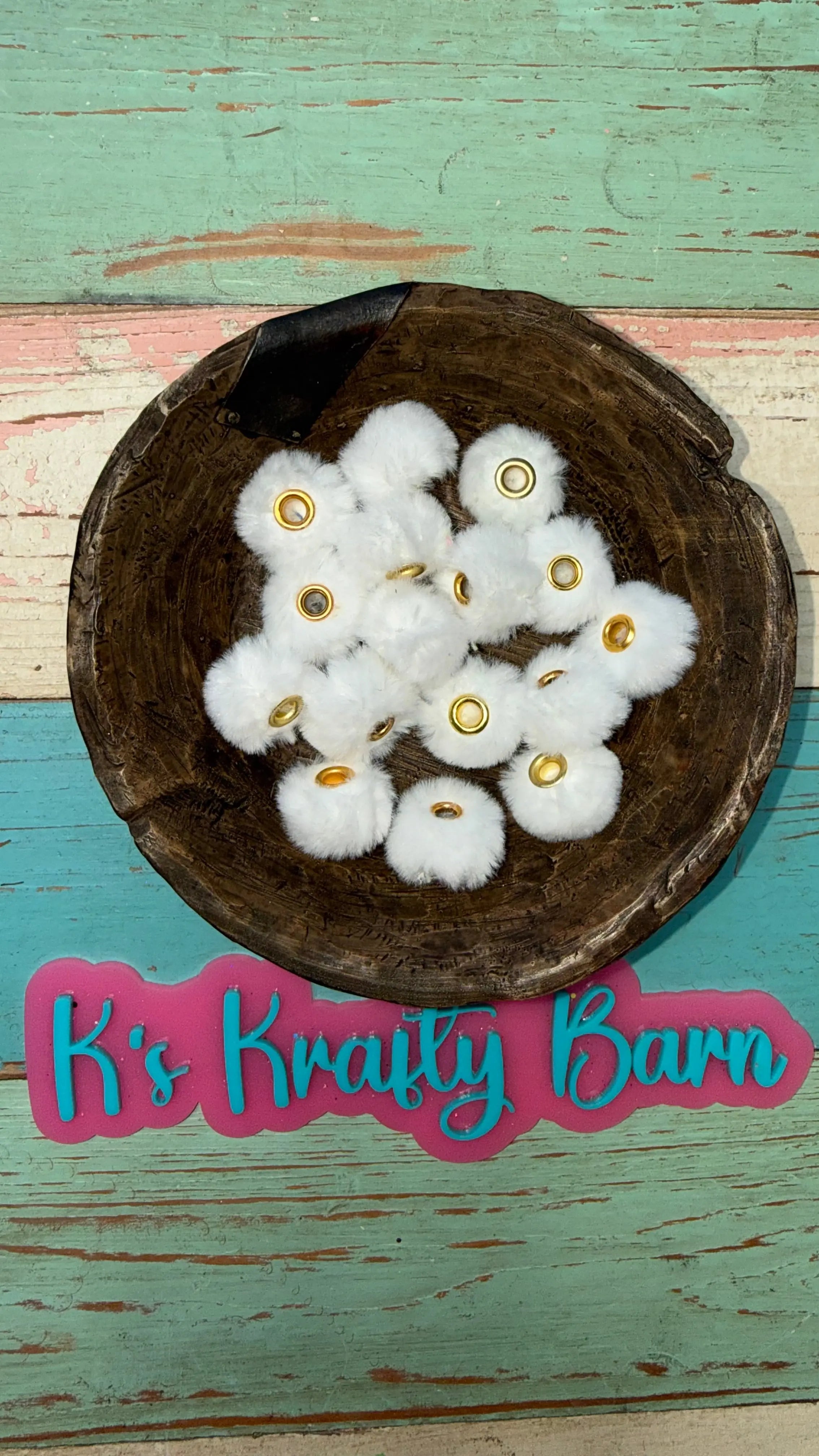 20mm Fluffy Spacers for beadable items-10 pack K's Krafty Barn
