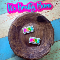 Silicone Focal Bead- Neon Mama K's Krafty Barn