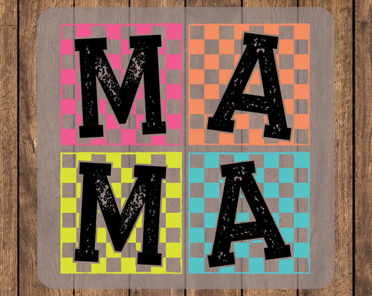Mama-colorful checkered
