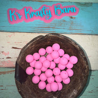 15mm Solid Silicone Beads- Cotton Candy Pink