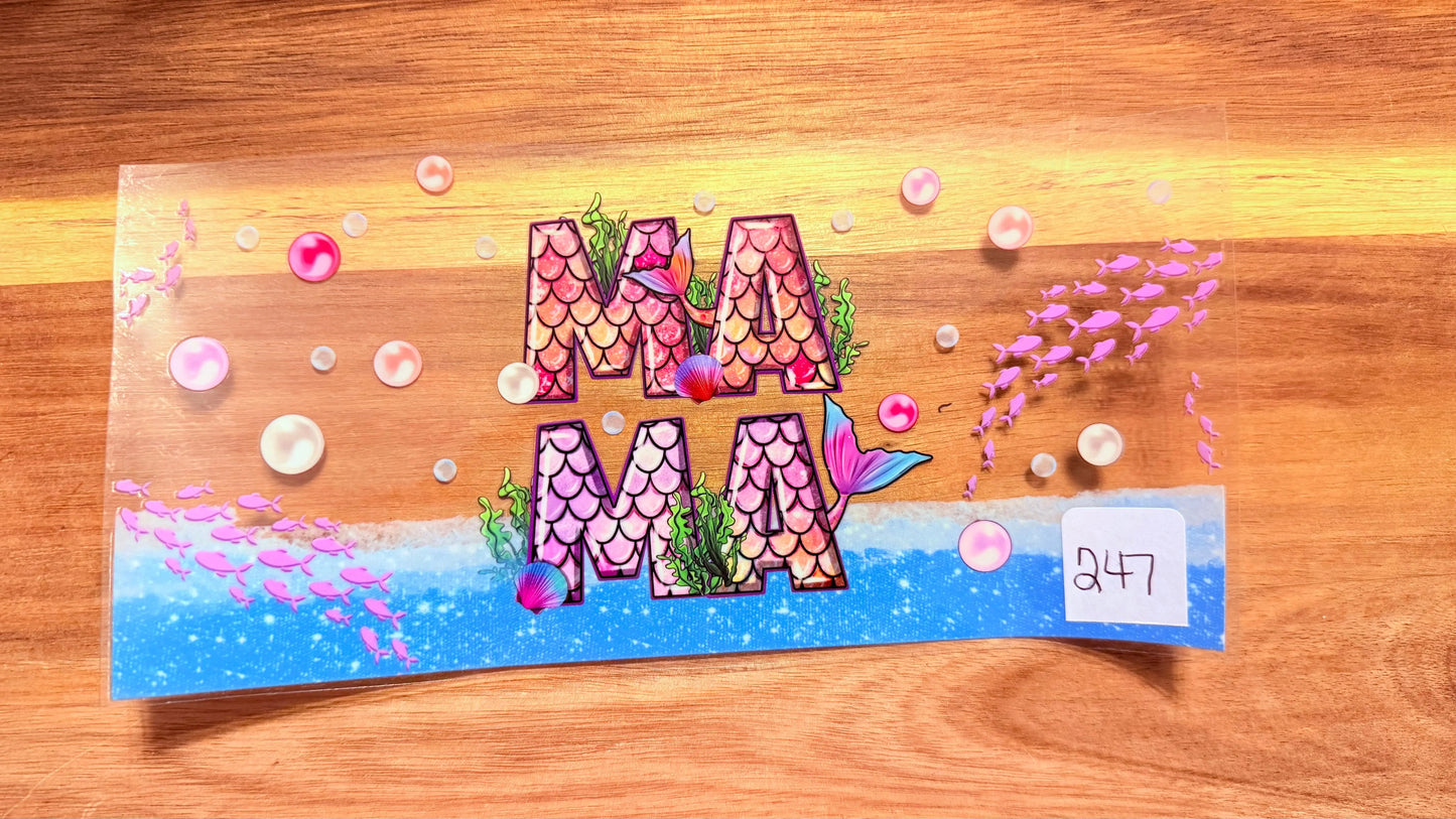 #247 Mama with mermaid tail K's Krafty Barn
