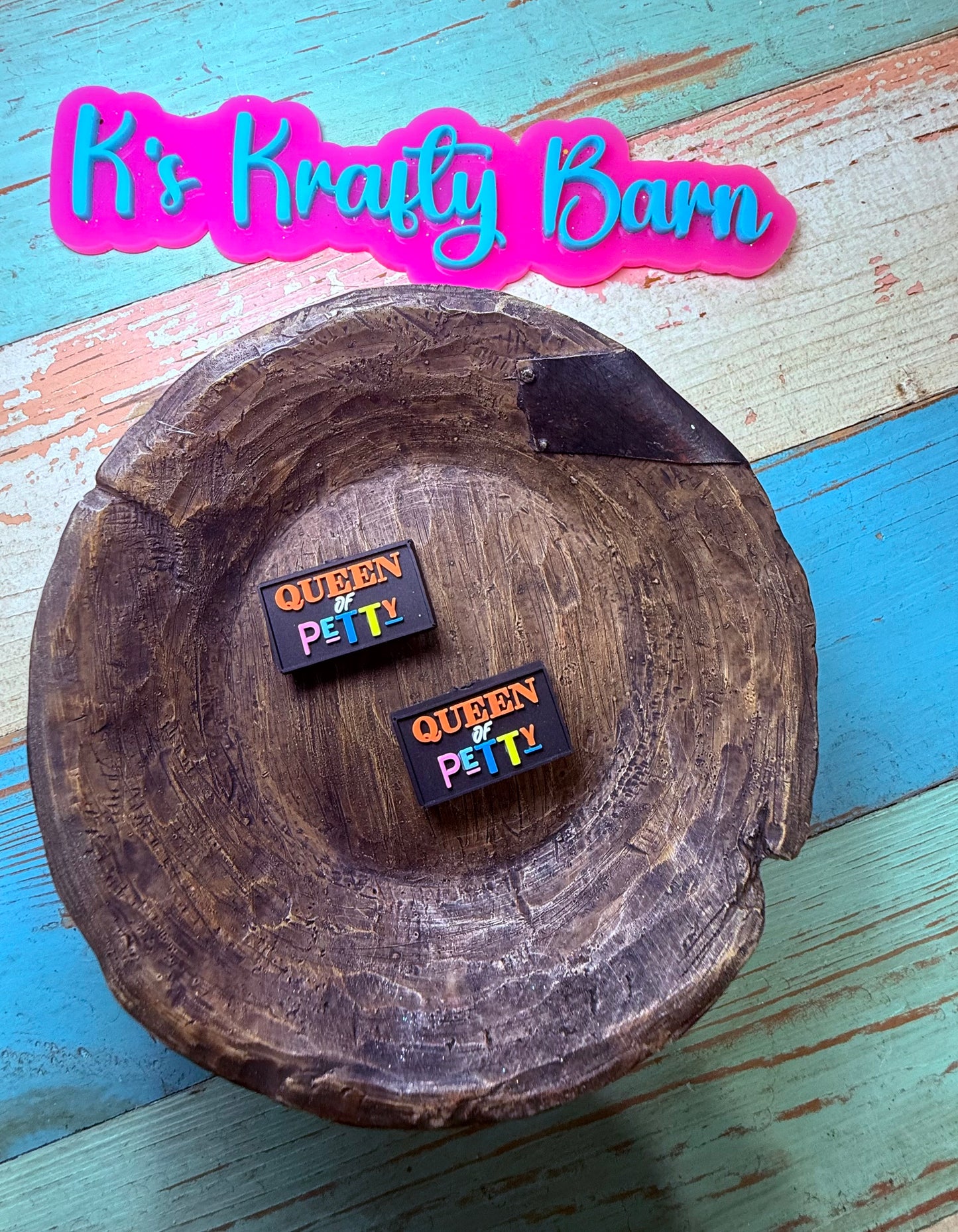 Wholesale Silicone Focal Bead- Queen of Petty