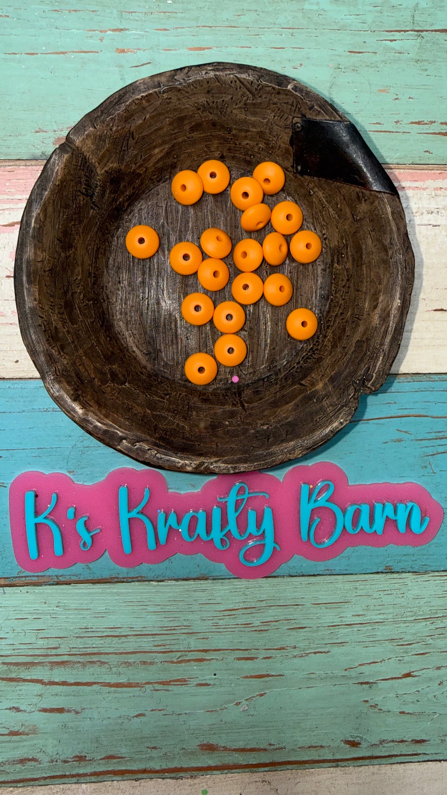 Wholesale 12mm Silicone Lentil spacers for beadable items-20pk