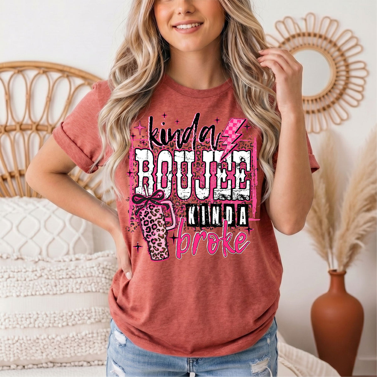 Kinda Boujee Kinda Broke Graphic Tee