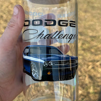 Blue challenger 16oz Glass Libby K's Crafty Vibes Co.