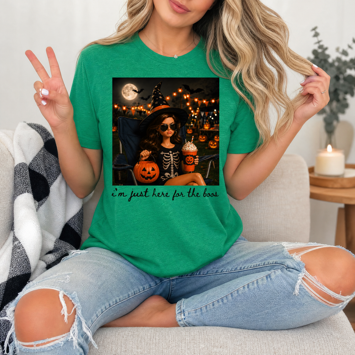 Just Here for the BOOS Premium Graphic Tee