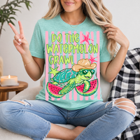 Watermelon Crawl Turtle Premium Graphic Tee