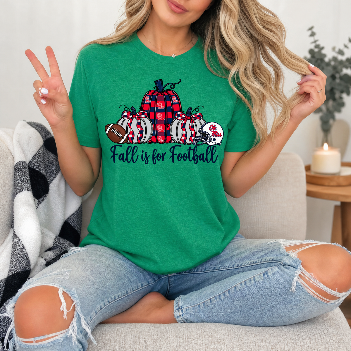 Fall Is For Football - Mississippi Premium Graphic Tee