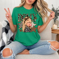 Dolly Bubblegum & Leopard Bow Vintage Graphic Tee