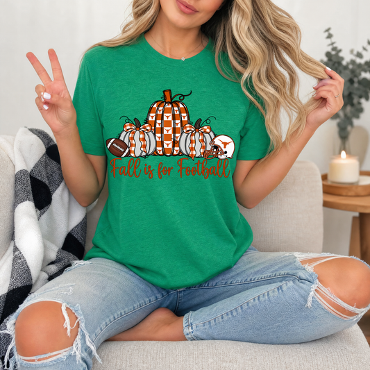 Fall Is For Football - Texas Premium Graphic Tee