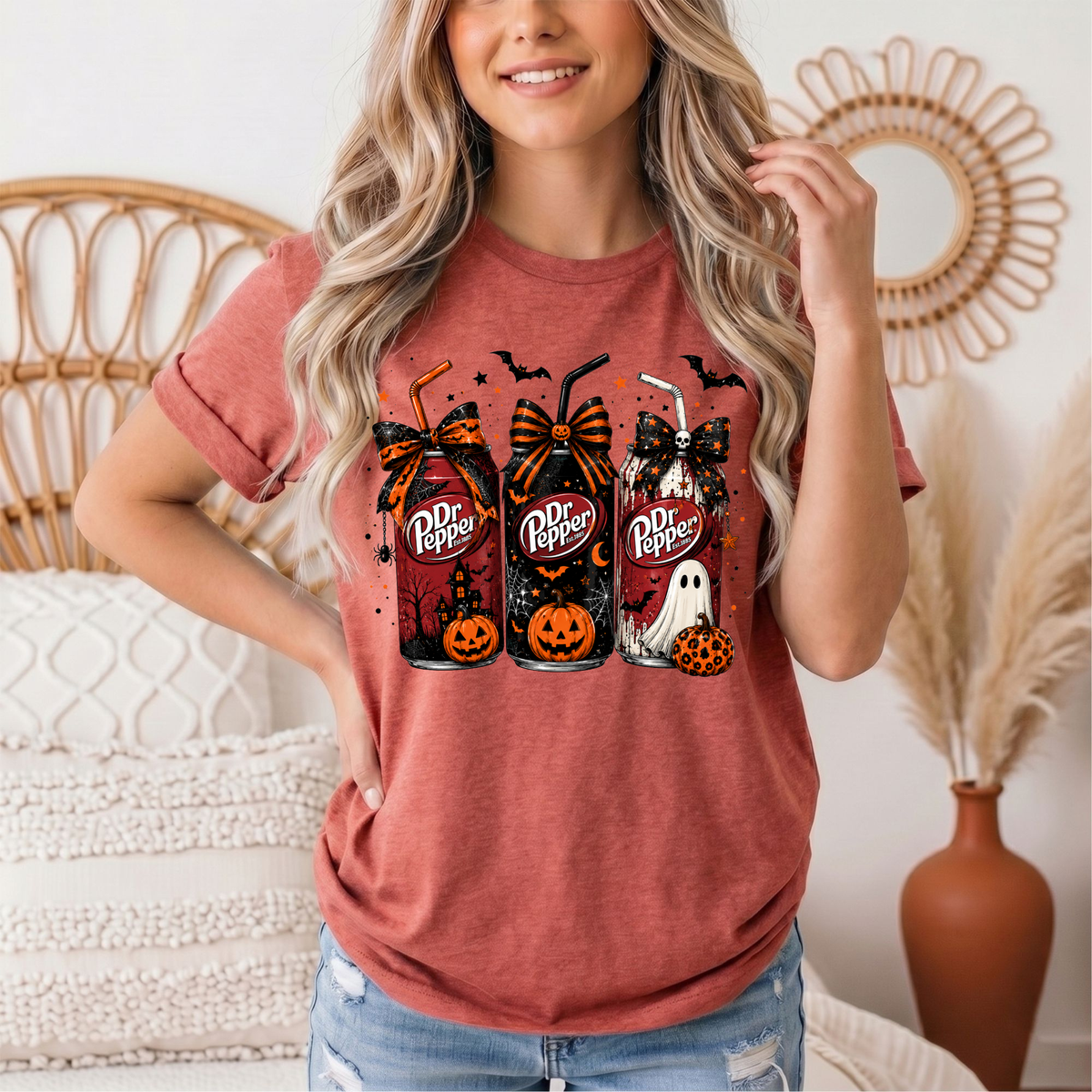 Dr P Halloween Bows & Ghost Graphic Tee
