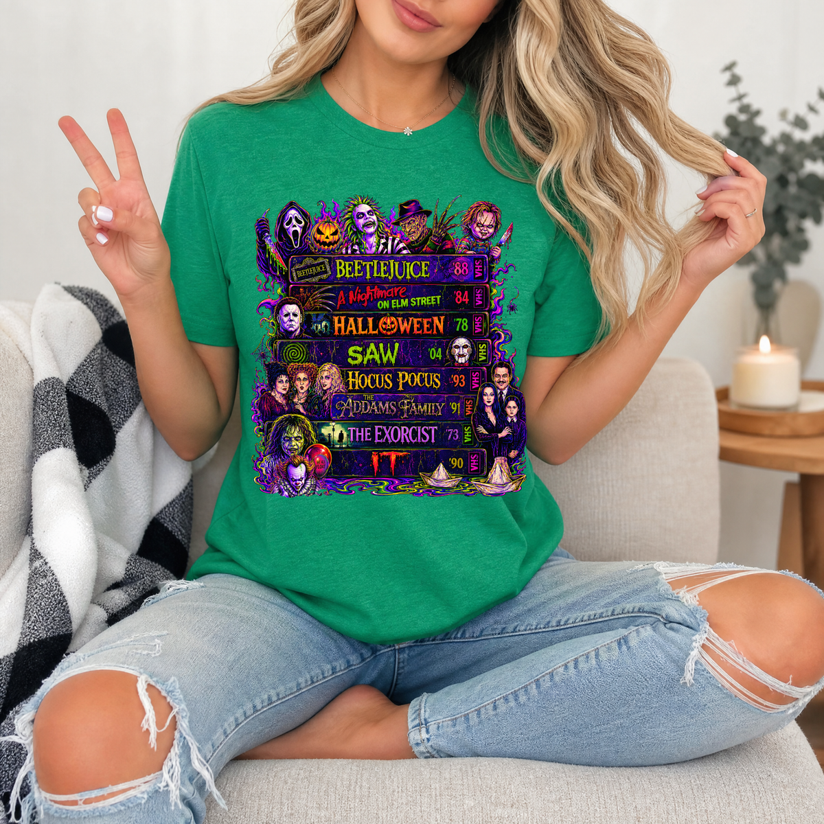 90's Halloween VHS Premium Graphic Tee