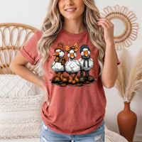 Autumn Duck Trio Boots & Bow Graphic Tee