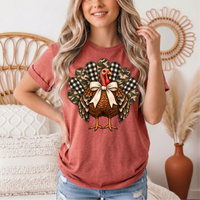 Camo & Buffalo Check Turkey Thanksgiving Graphic Tee