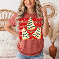 Christmas Tree Snack Cake Graphic Tee