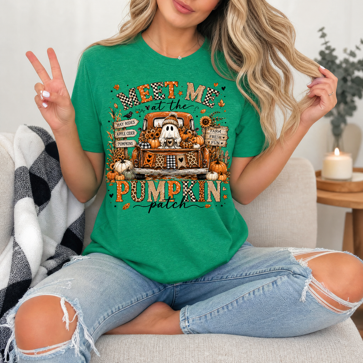 Pumpkin Patch Truck Premium Graphic Tee