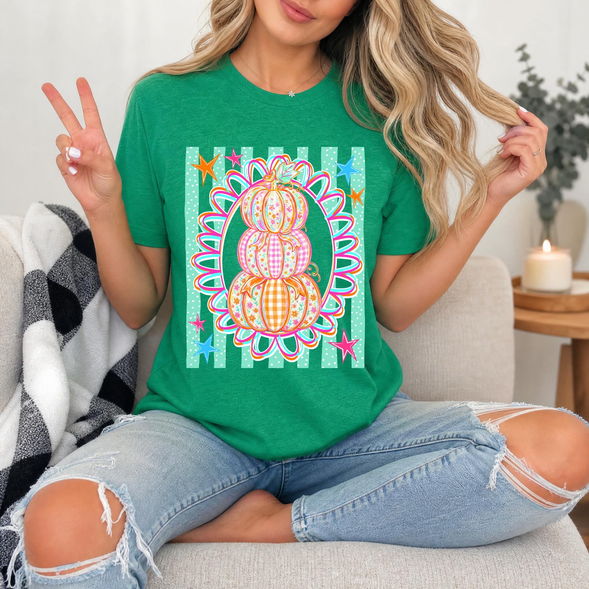 Pumpkin Stack Premium Graphic Tee