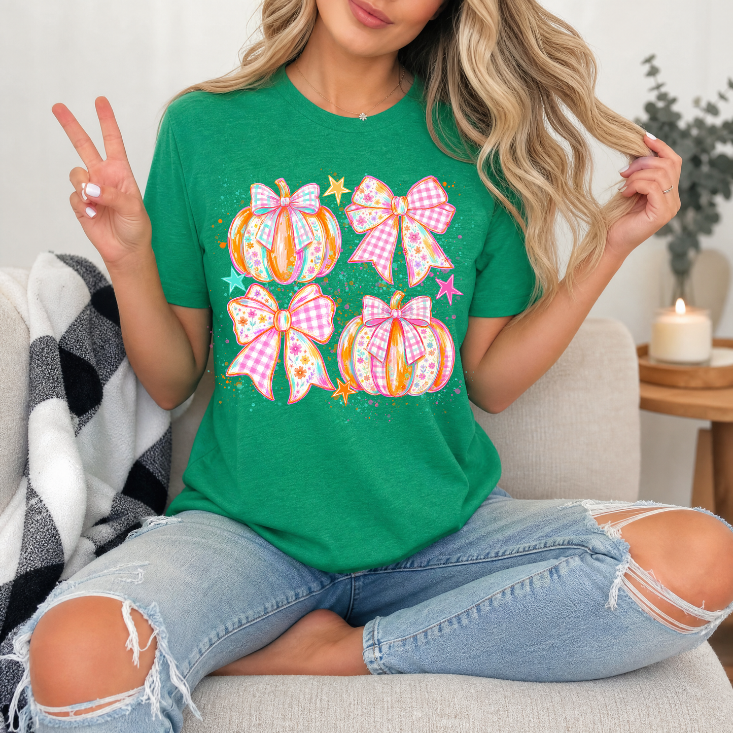 Pumpkin Bows Premium Graphic Tee